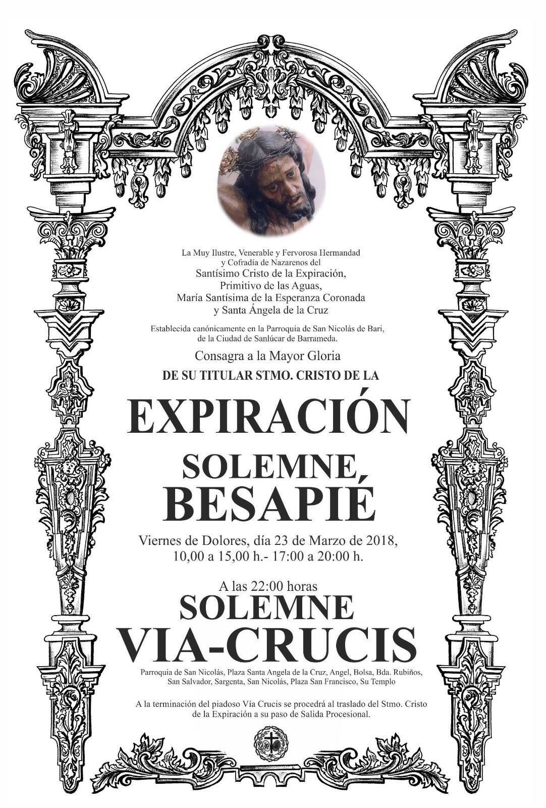 SOLEMNE BESAPIES Y VIA-CRUCIS.