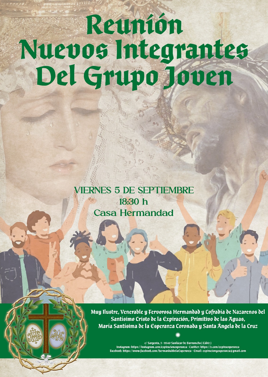 CONVOCATORIA AL GRUPO JOVEN DE LA HERMANDAD